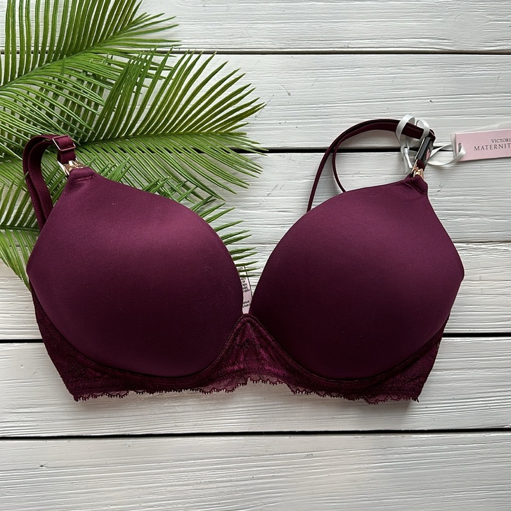NWT Victorias Secret Body by Victoria Lace Wing Wireless Nrsing Bra Kir sz 32DDD - Picture 5 of 9